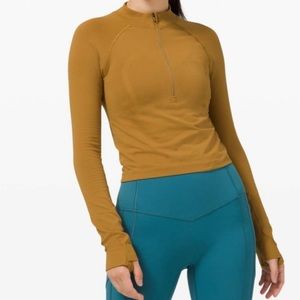 Lululemon Swiftly Tech 1/2 Zip Spiced Bronze
